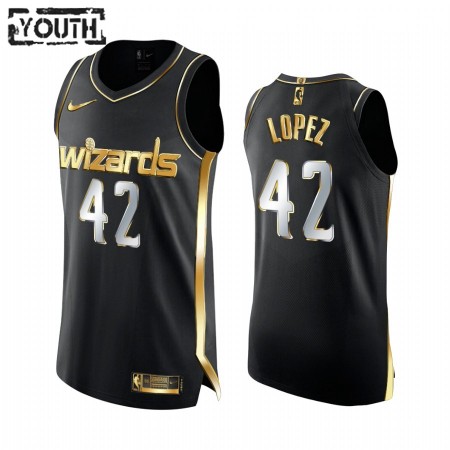 Maillot Basket Washington Wizards Robin Lopez 42 2020-21 Noir Golden Edition Swingman - Enfant